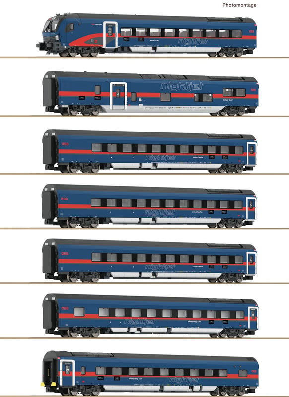 Fleischmann 6270065 7 piece set: Nightjet