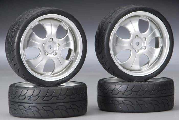 HPI Racing 4724 Mounted Super Low Tread Tire Matte Chrome 4