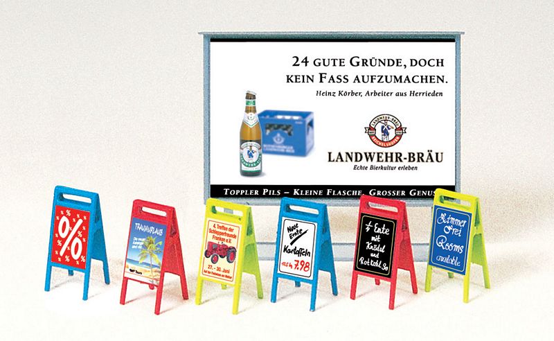 Preiser 17208 Hoarding advertising boards Kit