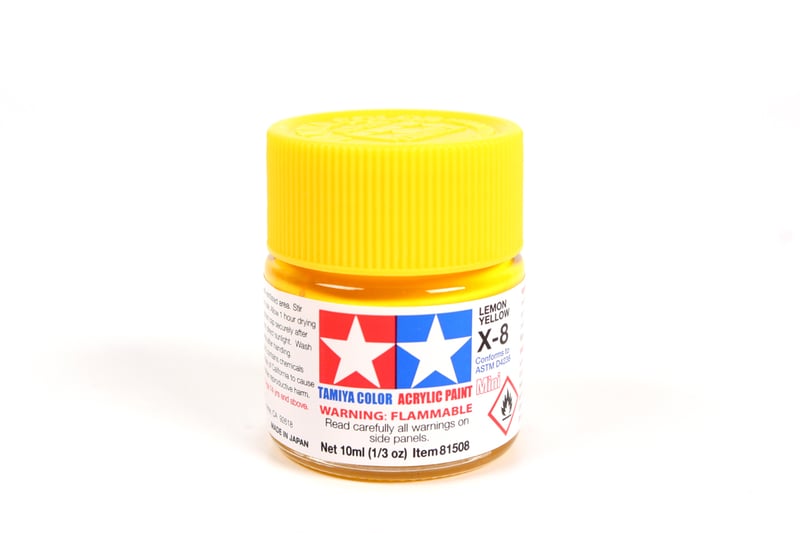 Tamiya 81508 Acrylic Mini X-8 Lemon Yellow