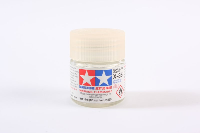 Tamiya 81535 Acrylic Mini X-35 Semi Gloss Clear 10ml Bottle