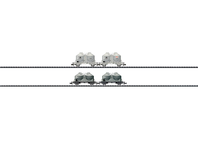 Minitrix 15087 Set with 4 Cement Silo Cars