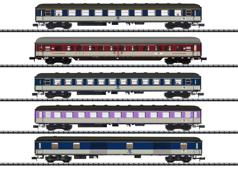 MiniTrix 15473 D 730 Express Train Passenger Car Set