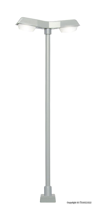 Viessmann 60971 Street light modern double with plug-in socket 2 LEDs white