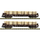 Fleischmann 6660048 2-Piece Set Stake Wagons OBB DC