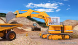 Kibri 11278 H0 LIEBHERR Litronic 992 with backhoe