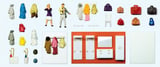 Preiser 10658 Ready to go out Cloak room furniture