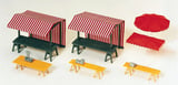 Preiser 17500 Market stalls market sunshades Kit