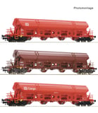Roco 6600153 3 Piece Set Swivel Roof Wagons DB AG DC