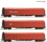 Roco 6600156 3 Piece Set Sliding Tarpaulin Wagons DB AG DC