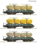 Roco 6600177 3 Piece Set Silo Wagons CSD DC