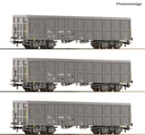 Roco 6600203 3 Piece Set Open Goods Wagons SNCF DC