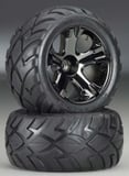 Traxxas 3777A Black All-Star Wheels Anaconda Tires Assembled
